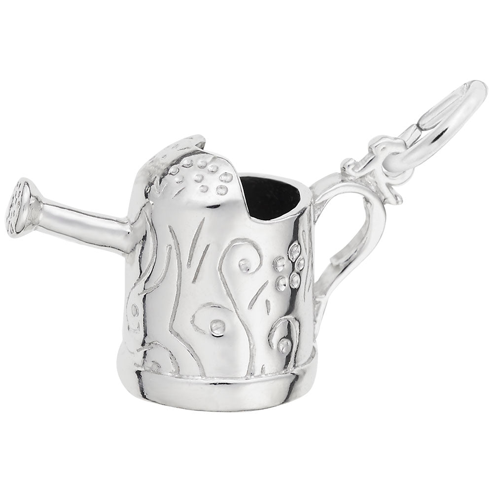 Spring Watering Can Charm with Swirl Decor for Garden Lovers 8174