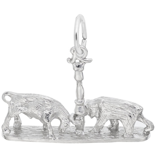 Graduation Bull & Bear Charm - Celebrate Your Achievement 8185