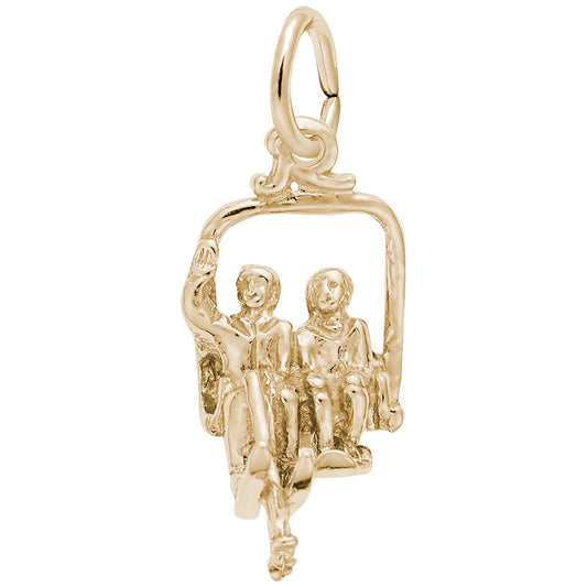 Two-Person Ski Lift Charm for Travel Lovers - Buffalo Design 8192