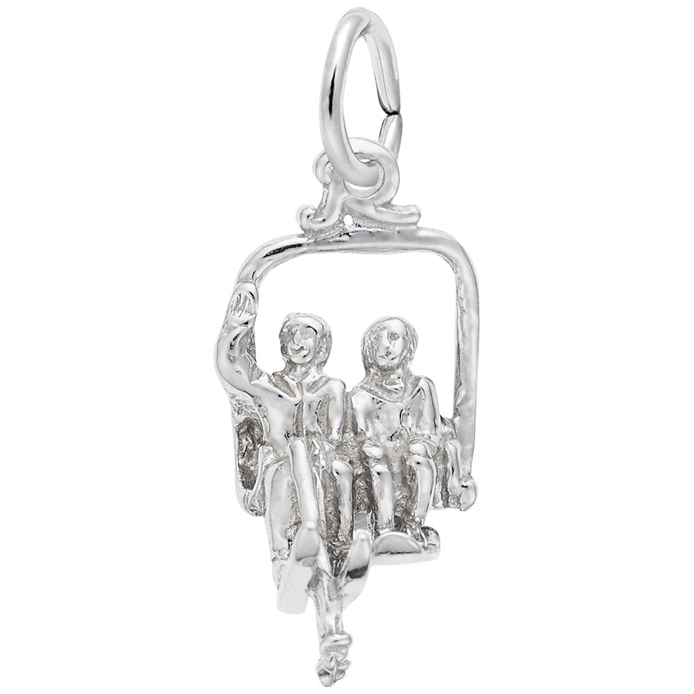 Two-Person Ski Lift Charm for Travel Lovers - Buffalo Design 8192
