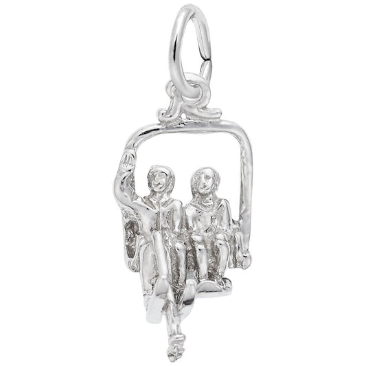 Two-Person Ski Lift Charm for Travel Lovers - Buffalo Design 8192