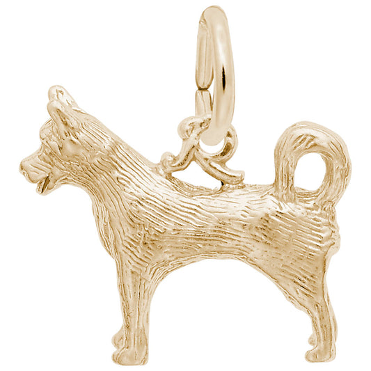 Adorable Husky Dog Charm for Pet Lovers - Unique Jewelry Gift 8203