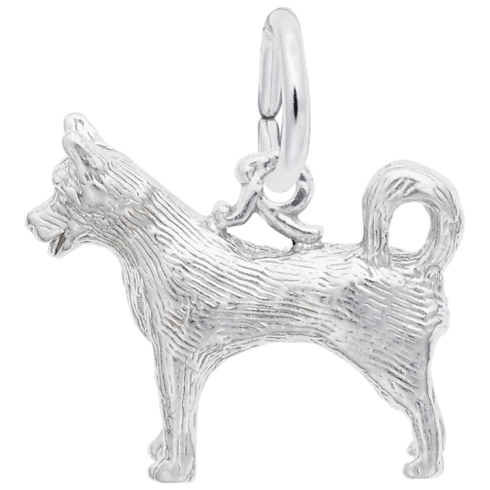 Adorable Husky Dog Charm for Pet Lovers - Unique Jewelry Gift 8203