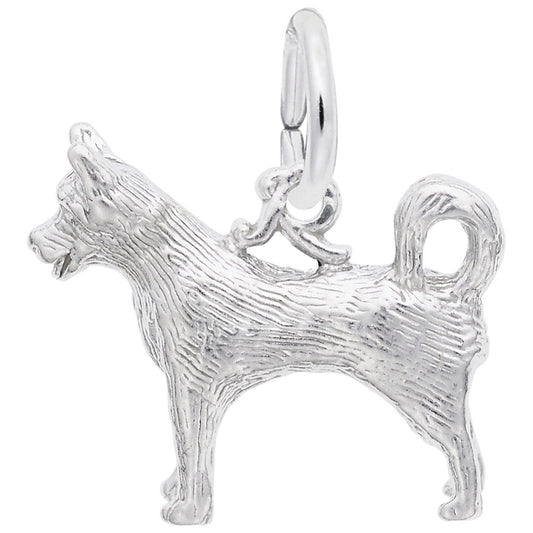 Adorable Husky Dog Charm for Pet Lovers - Unique Jewelry Gift 8203