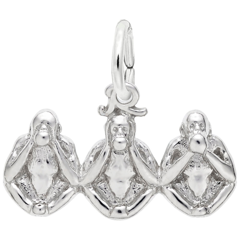 Three Monkeys Charm - Friendship Symbol for Meaningful Connections 8205