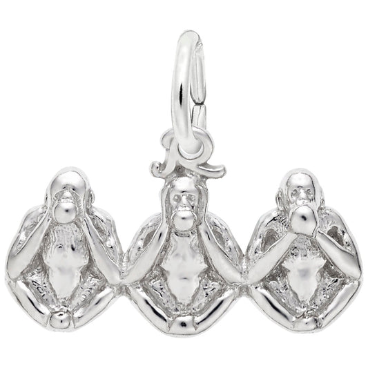 Three Monkeys Charm - Friendship Symbol for Meaningful Connections 8205