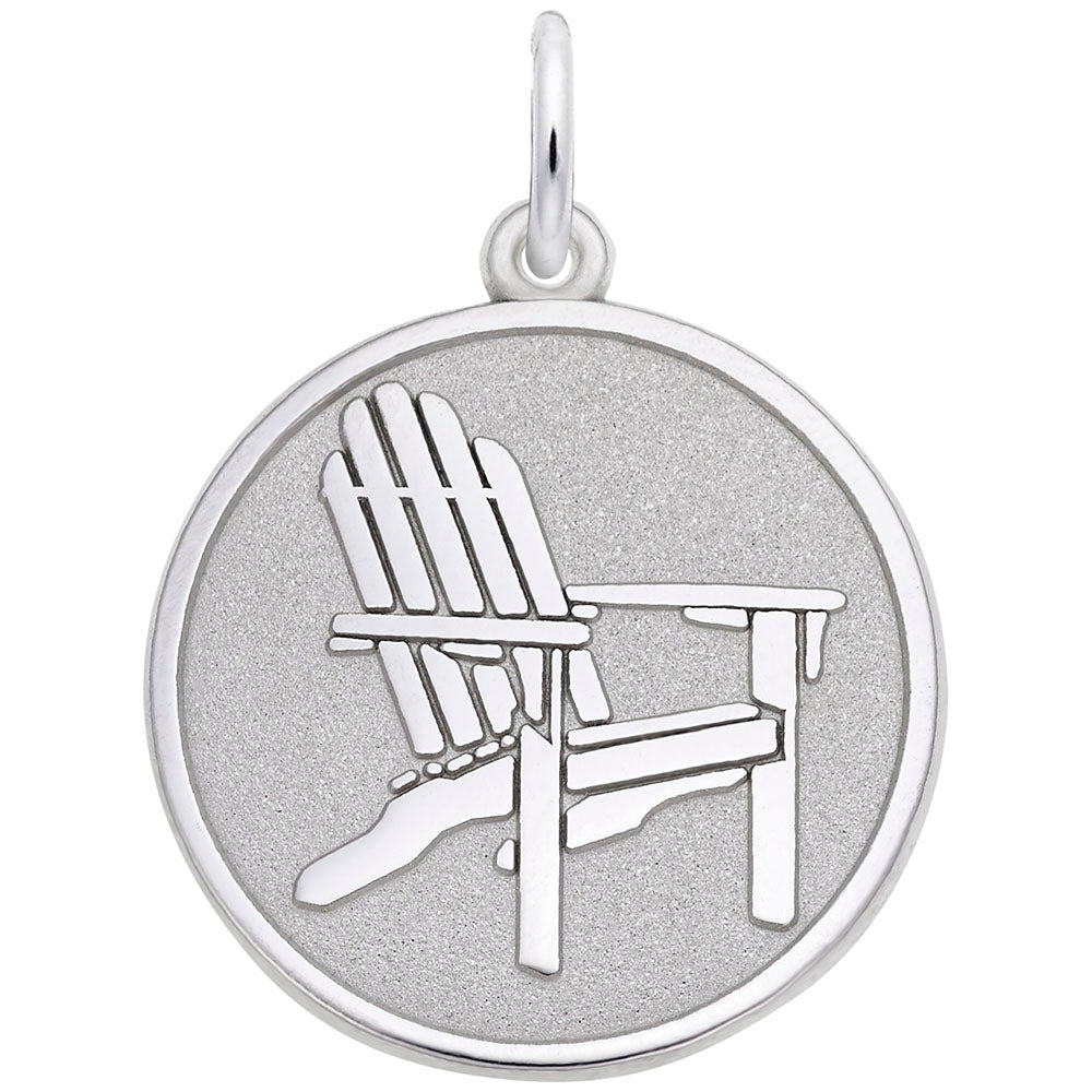 Adirondack Chair Disc Charm for Beach Lovers - Travel Jewelry 8212