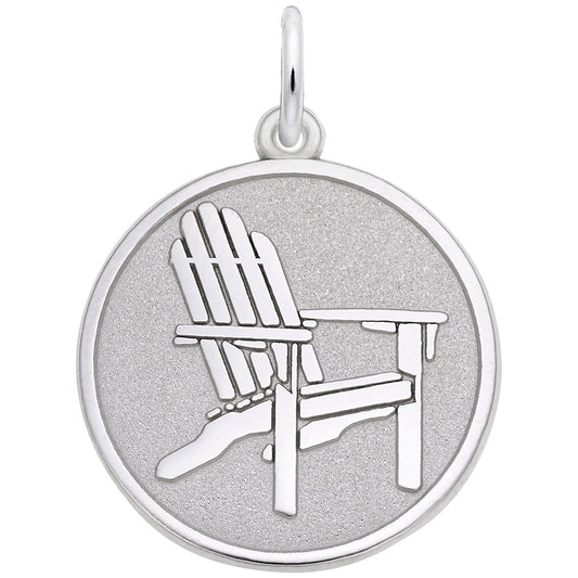 Adirondack Chair Disc Charm for Beach Lovers - Travel Jewelry 8212