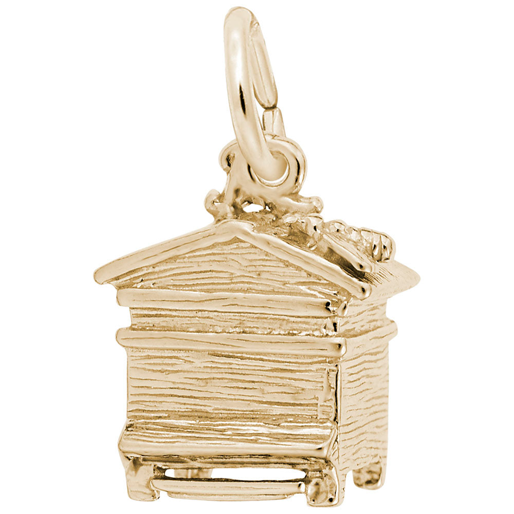 Bee Hive Charm - Sterling Silver Insect Jewelry for Nature Lovers 8216