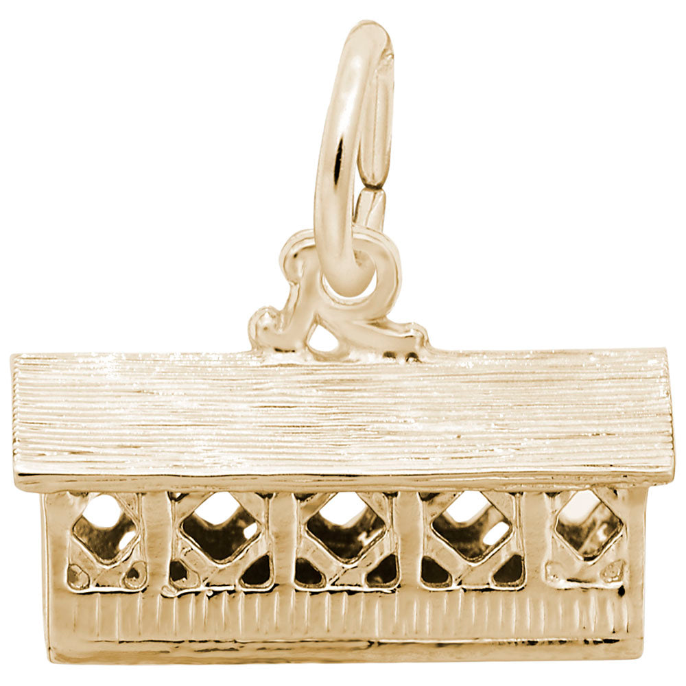 Covered Bridge Charm - Travel Souvenir Jewelry for Adventure Lovers 8230