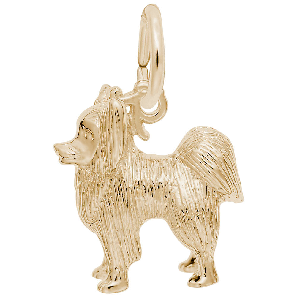Elegant Papillon Dog Charm - Perfect Gift for Dog Lovers 8233