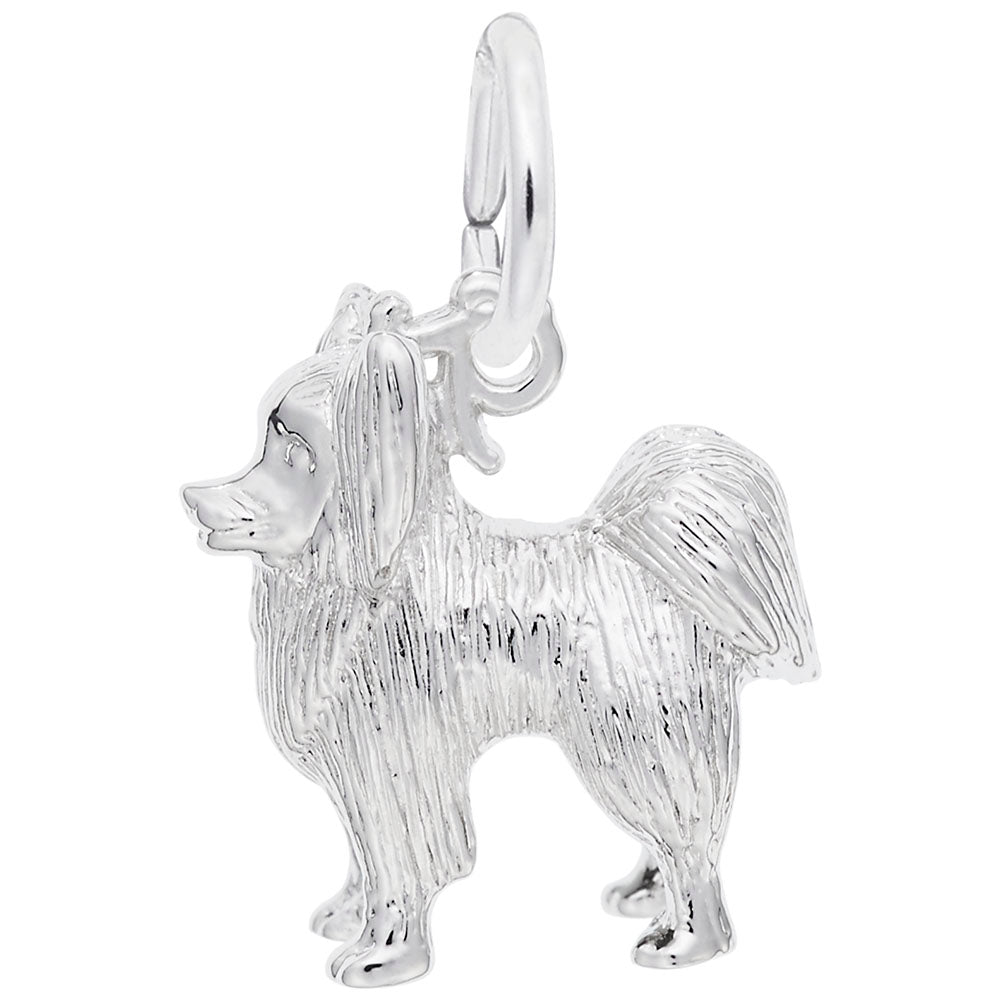Elegant Papillon Dog Charm - Perfect Gift for Dog Lovers 8233