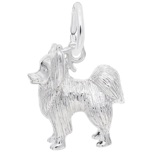 Elegant Papillon Dog Charm - Perfect Gift for Dog Lovers 8233