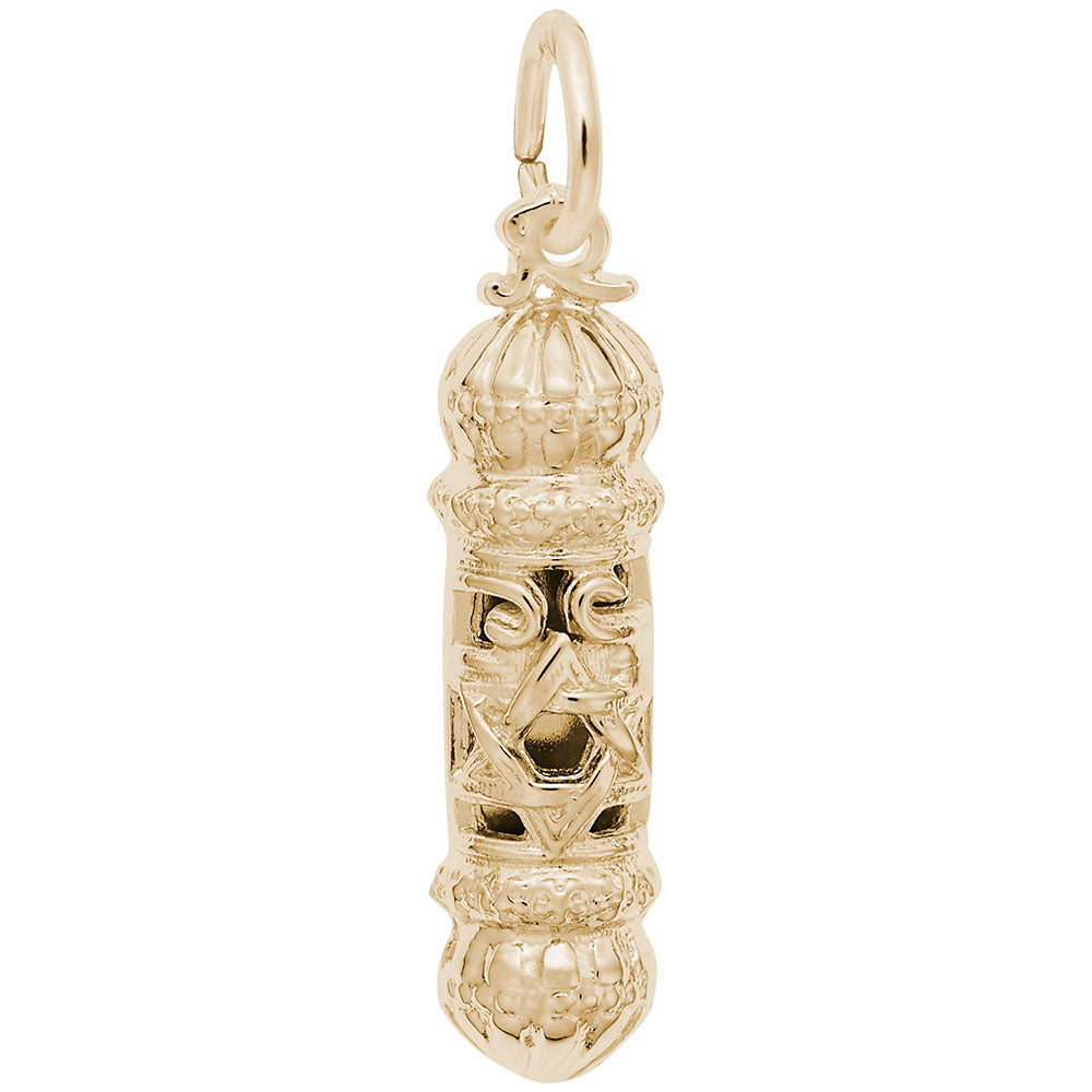 Faith Mezuzah Charm - Elegant Symbol of Belief and Protection 8238