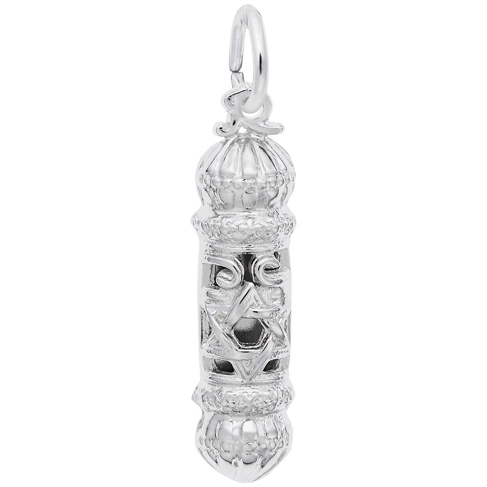Faith Mezuzah Charm - Elegant Symbol of Belief and Protection 8238