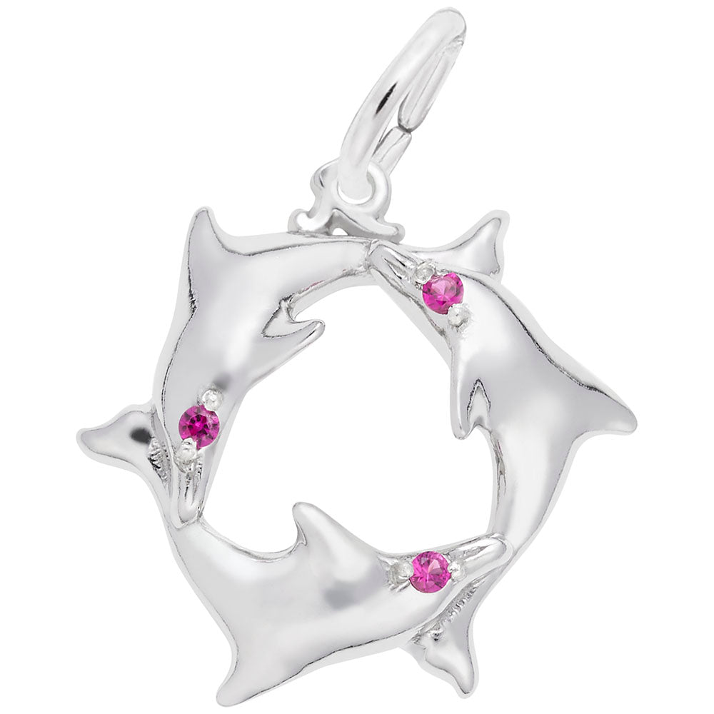 Elegant Dolphin Ring Charm - Nautical Sea Life Jewelry Accessory 8244