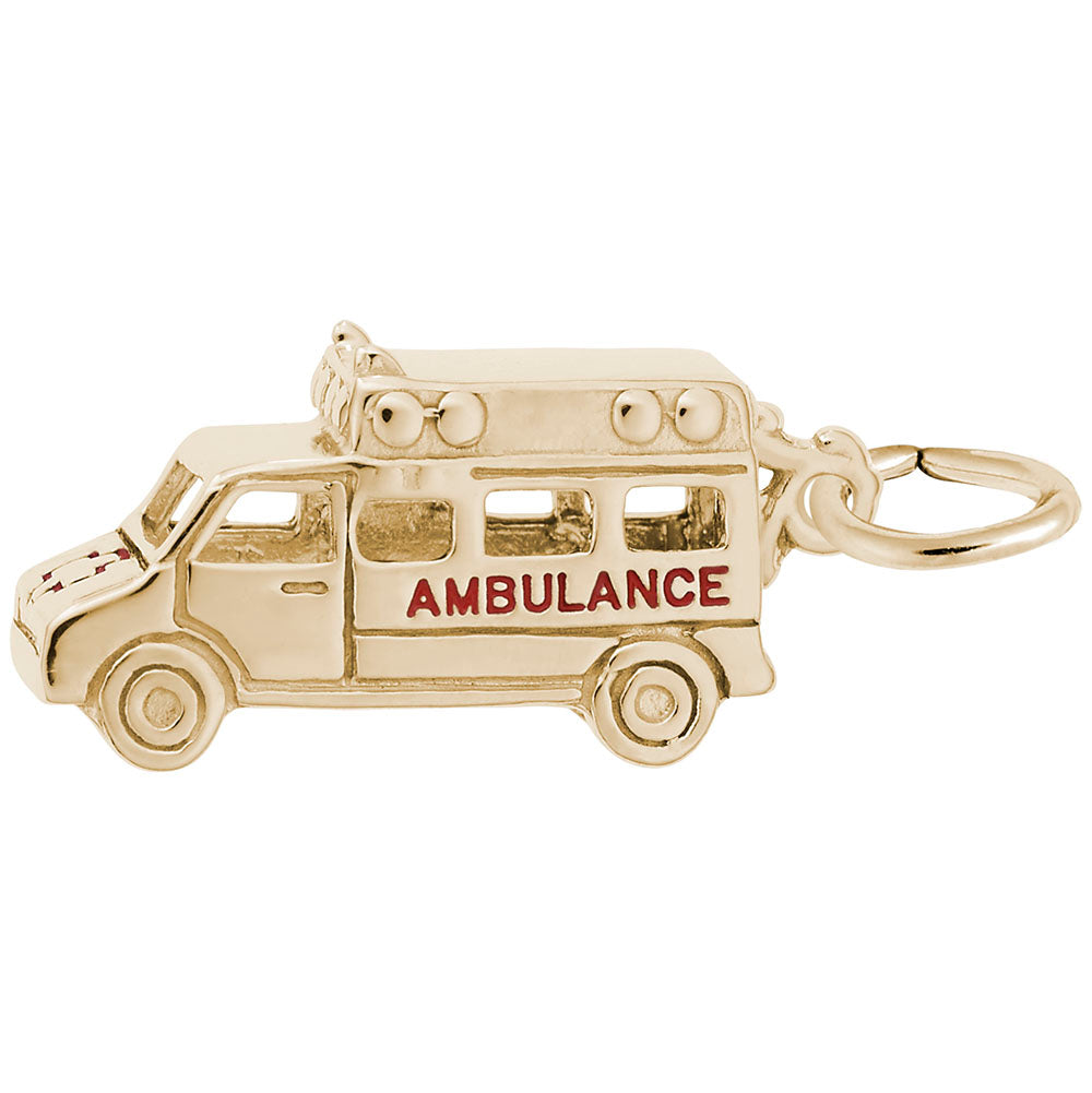 Ambulance Charm for Medical Professionals - Silver & Gold Options 8246