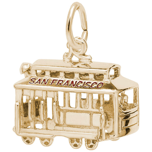 San Francisco Cable Car Charm - Travel Souvenir Jewelry Gift 8254