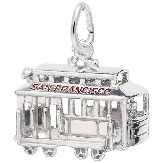 San Francisco Cable Car Charm - Travel Souvenir Jewelry Gift 8254