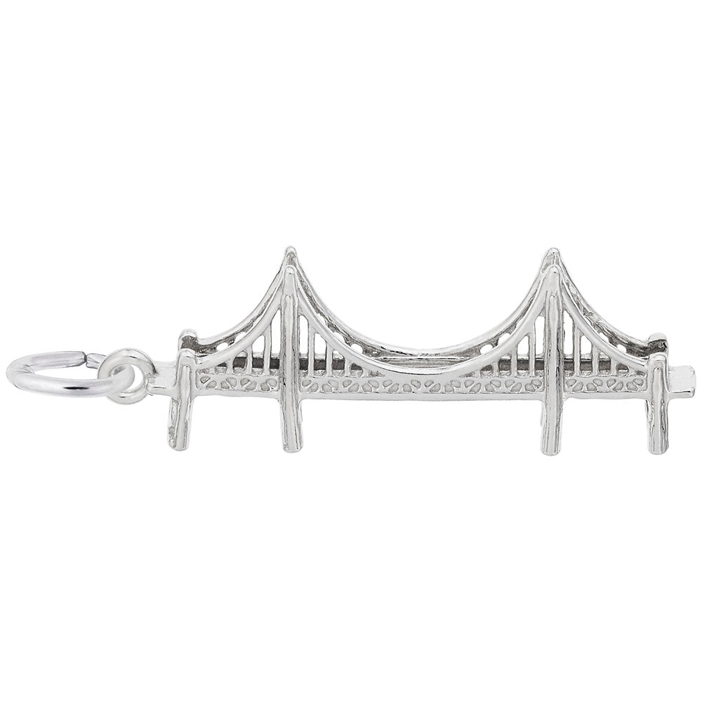 Golden Gate Bridge Charm with Cables - Travel Souvenir Jewelry 8255