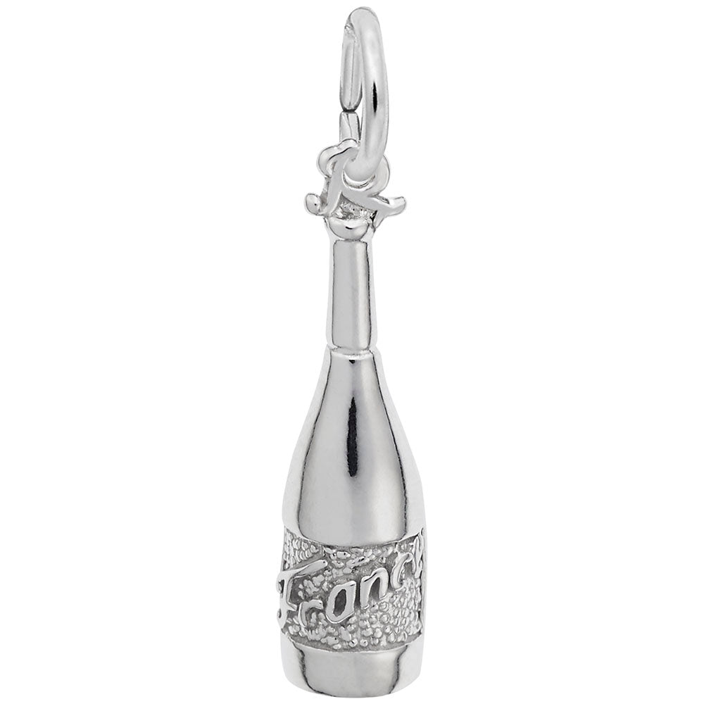 Charming Burgundy Wine Bottle Charm for Travel Lovers 8259