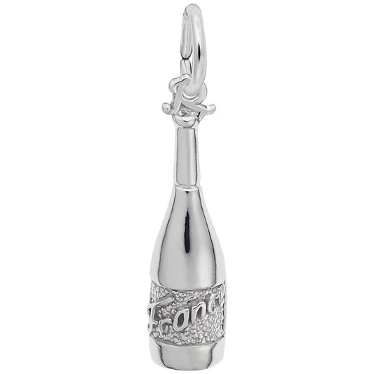 Charming Burgundy Wine Bottle Charm for Travel Lovers 8259