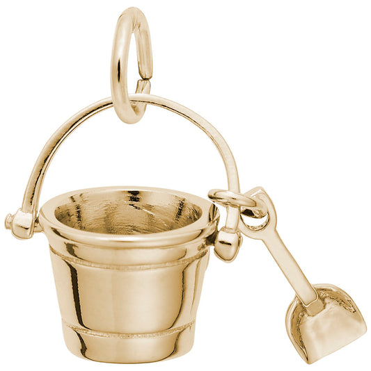Summer Pail and Shovel Charm for Beach-Themed Jewelry Designs 8260