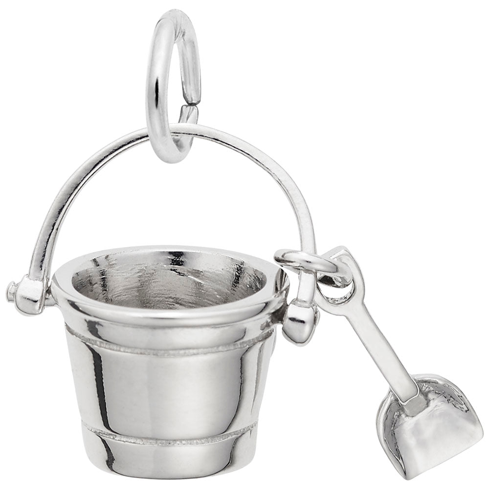 Summer Pail and Shovel Charm for Beach-Themed Jewelry Designs 8260