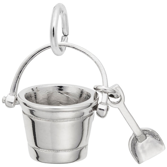 Summer Pail and Shovel Charm for Beach-Themed Jewelry Designs 8260