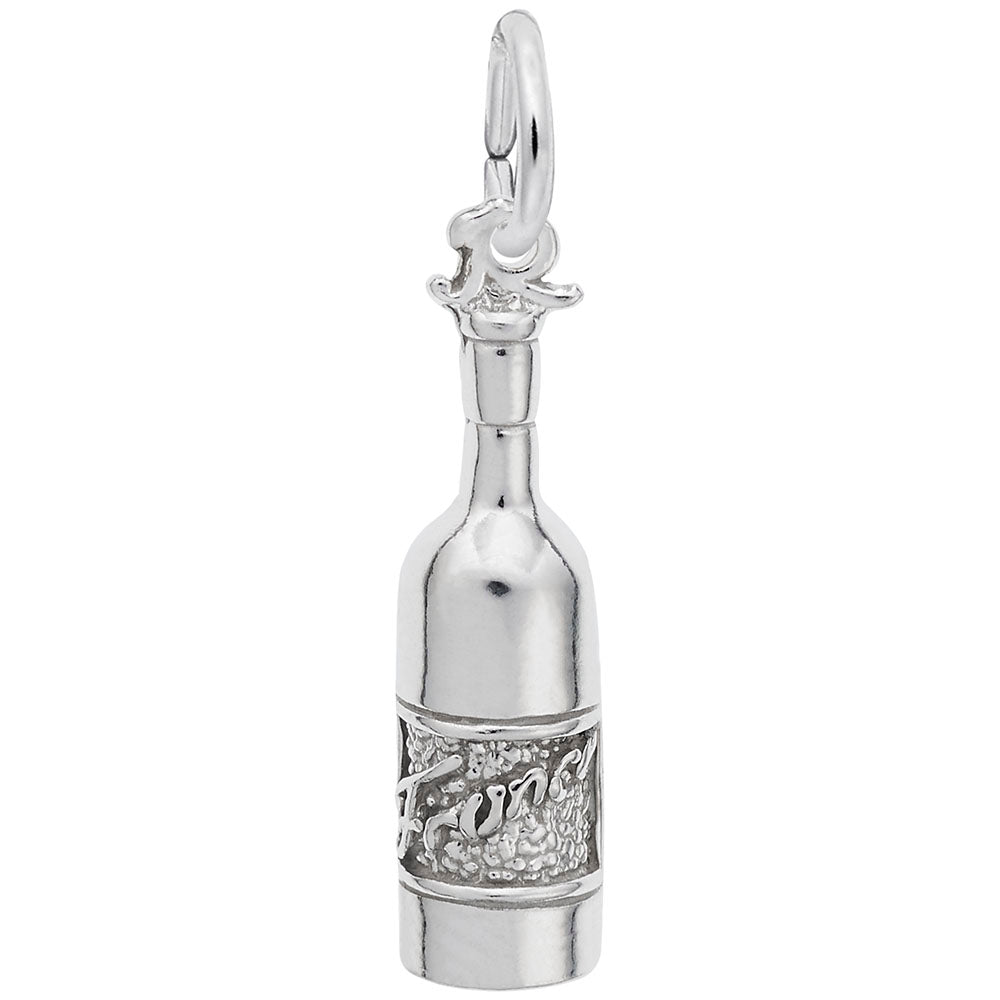 Charming Bordeaux Wine Bottle Charm for Travel Lovers 8262