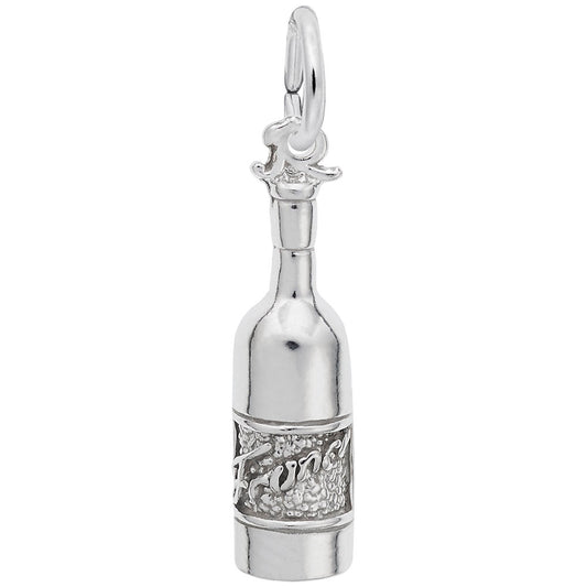 Charming Bordeaux Wine Bottle Charm for Travel Lovers 8262