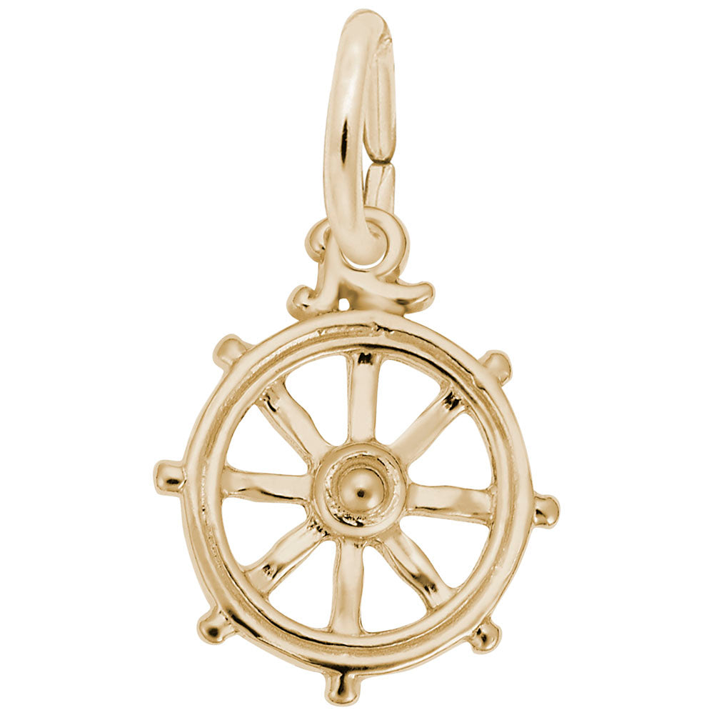 Ships Wheel Charm for Nautical Jewelry - Perfect Gift for Sailors 8270