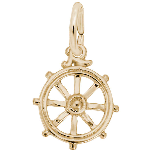 Ships Wheel Charm for Nautical Jewelry - Perfect Gift for Sailors 8270