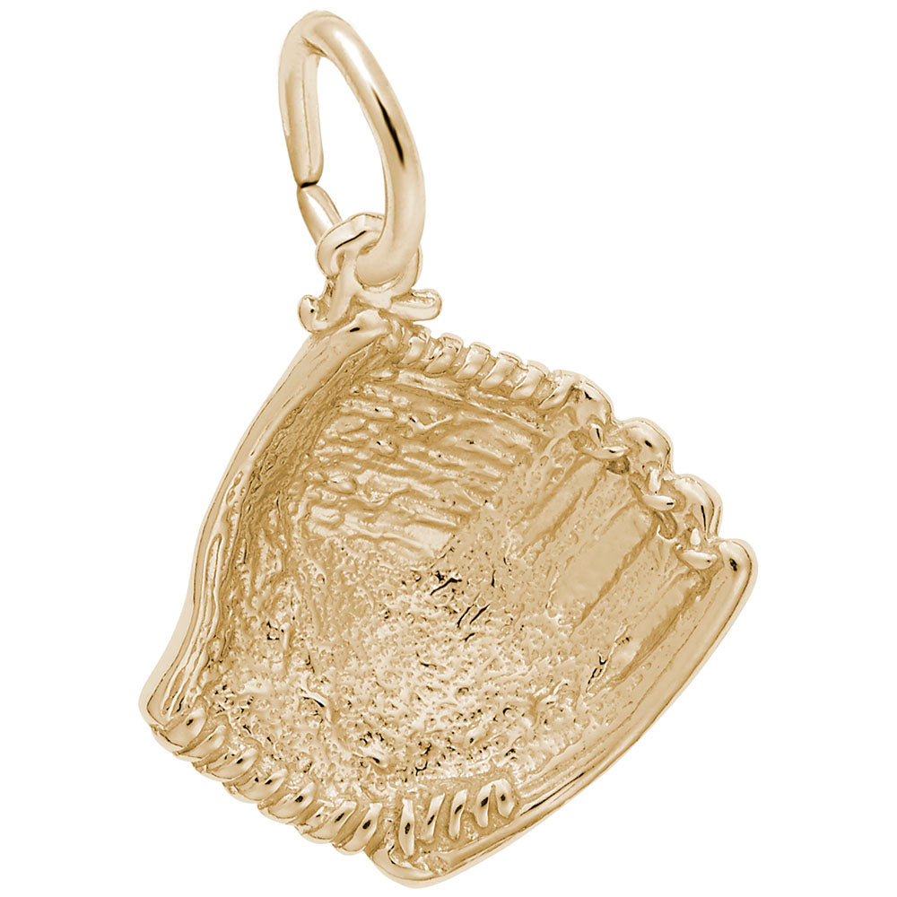 Baseball Glove Charm - Sterling Silver Sports Jewelry for Fans 8277