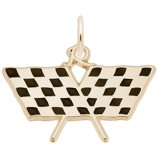 Florida Checkered Racing Flags Charm for Travel Lovers 8278