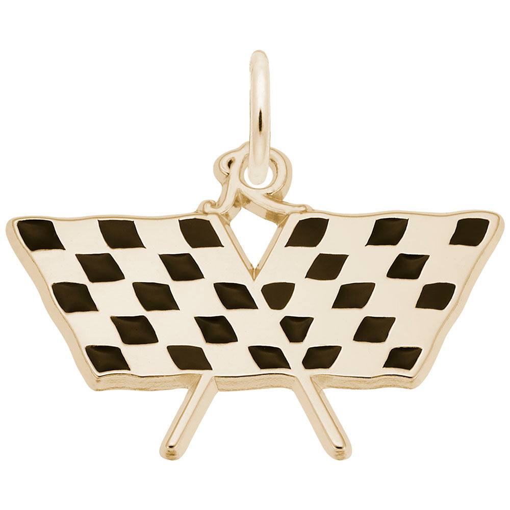Florida Checkered Racing Flags Charm for Travel Lovers 8278