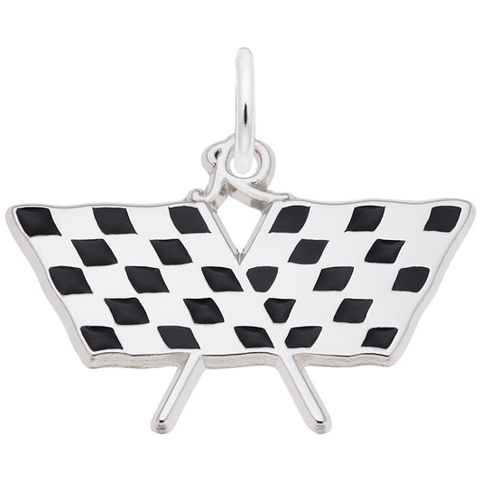 Checkered Racing Flags Charm