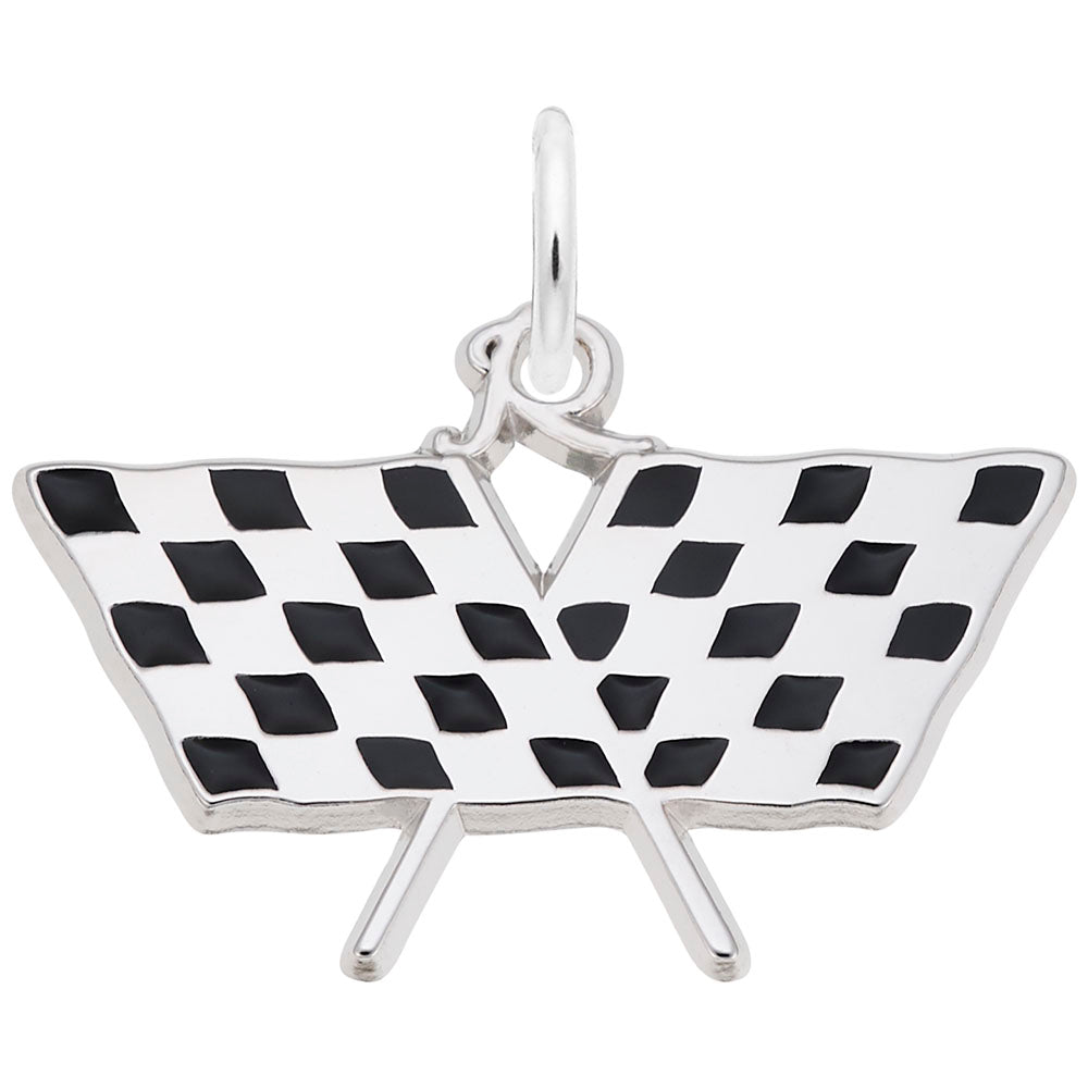 Florida Checkered Racing Flags Charm for Travel Lovers 8278