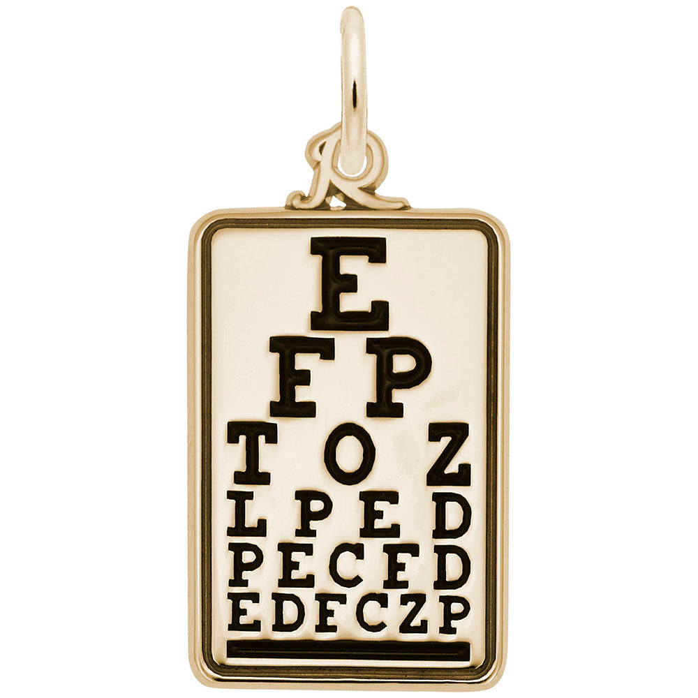 Eye Chart Charm for Medical Professionals - Unique Jewelry Gift 8279