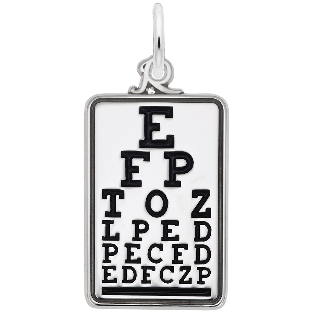 Eye Chart Charm for Medical Professionals - Unique Jewelry Gift 8279