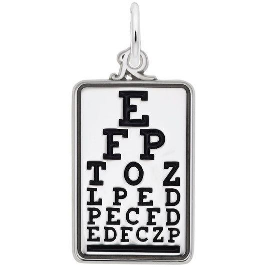Eye Chart Charm for Medical Professionals - Unique Jewelry Gift 8279