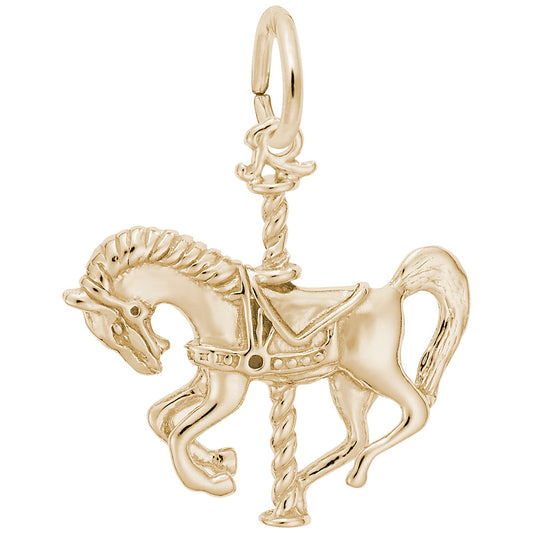 Carousel Horse Charm - Elegant Jewelry for Arts & Music Lovers 8290