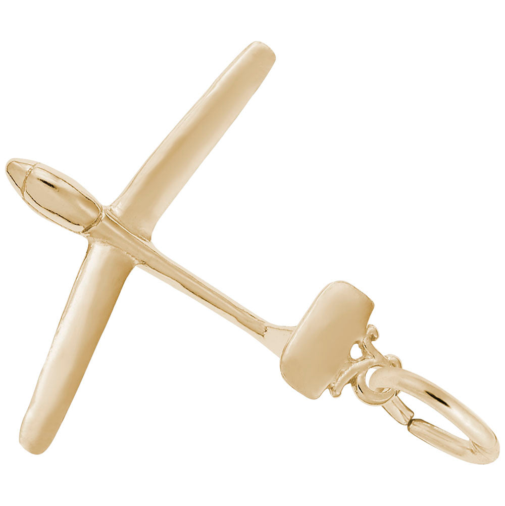 Glider Plane Charm for Bracelets - Aviation Jewelry Gift Idea 8293