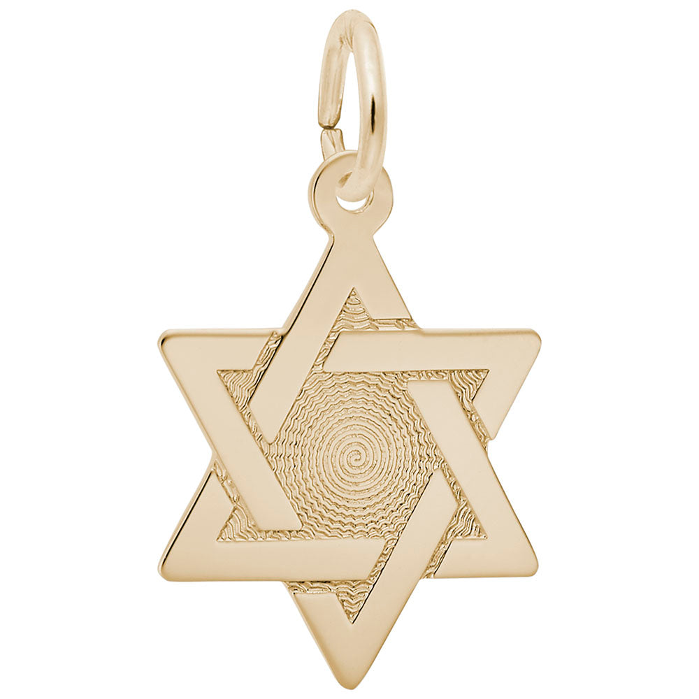 Star of David Brocade Center Charm for Special Occasions 8301