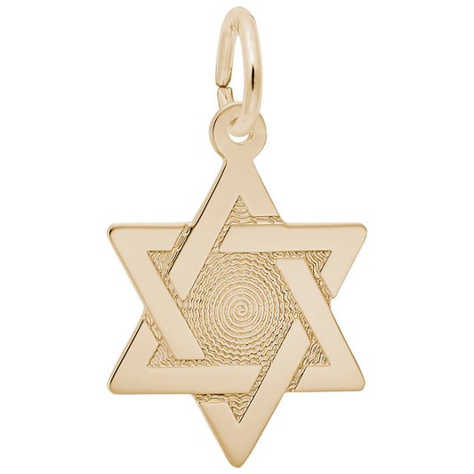 Star of David Brocade Center Charm for Special Occasions 8301