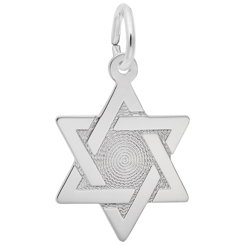 Star of David Brocade Center Charm for Special Occasions 8301