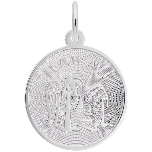 Hawaii Palm Tree Disc Charm