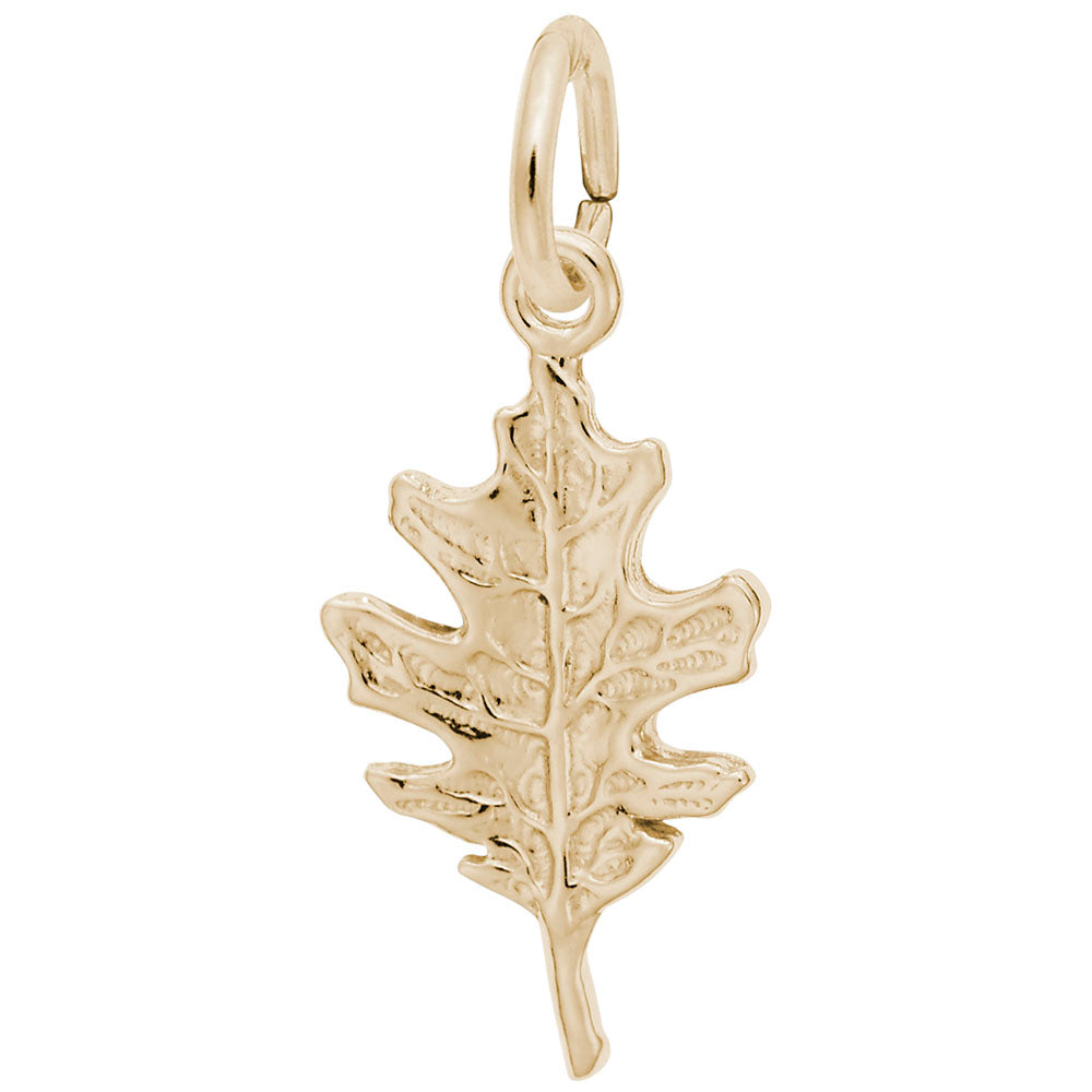 Elegant Oak Leaf Charm for Fall Jewelry - Nature-Inspired Design 8313