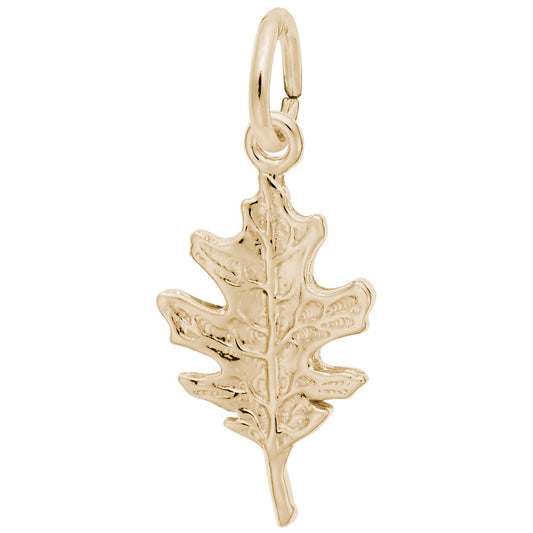 Elegant Oak Leaf Charm for Fall Jewelry - Nature-Inspired Design 8313
