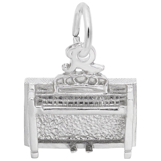 Spinet Charm for Music Lovers - Elegant Musical Instrument Jewelry 8314